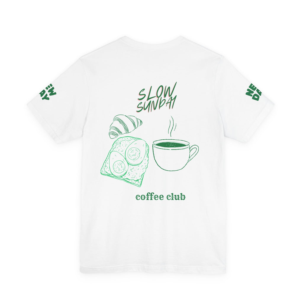 Coffee Lover's Tee, Casual Unisex T-Shirt for Coffee Fans, Perfect for Weekend Brunch, Slow Sundays, Gift for Coffee Lovers