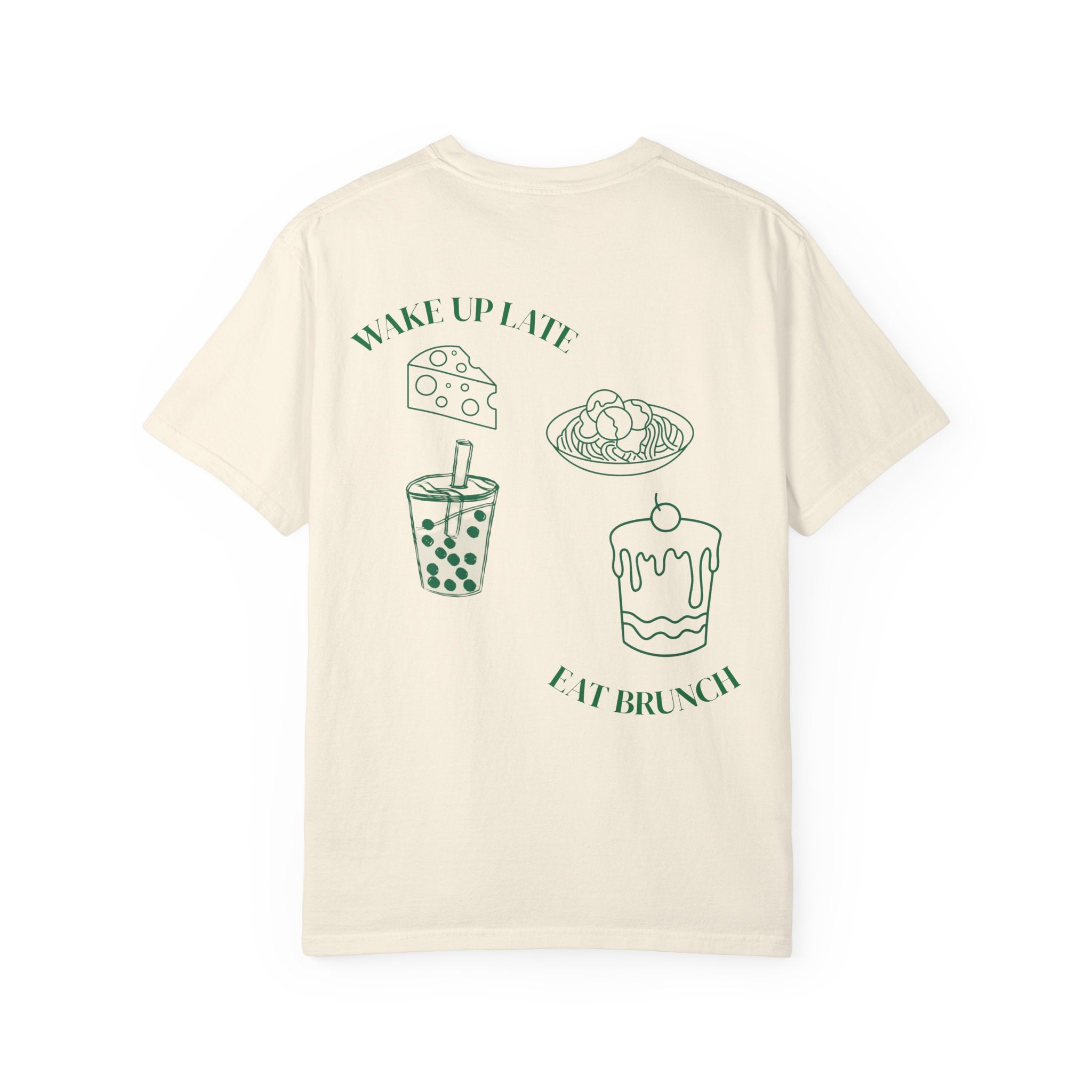 Brunch Vibes T-Shirt, Unisex Garment-Dyed Tee, Perfect for Lazy Mornings & Brunch Lovers, Gift for Foodies, Fun Weekend Wear|