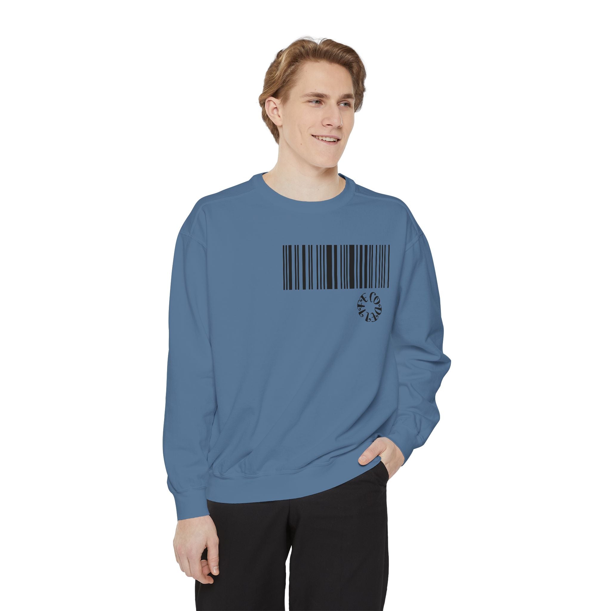 Barcode & Heartbeat Unisex Sweatshirt, Trendy Gift for Him/Her, Casual Wear, Cozy Loungewear, Perfect for Birthdays/Anniversaries/1