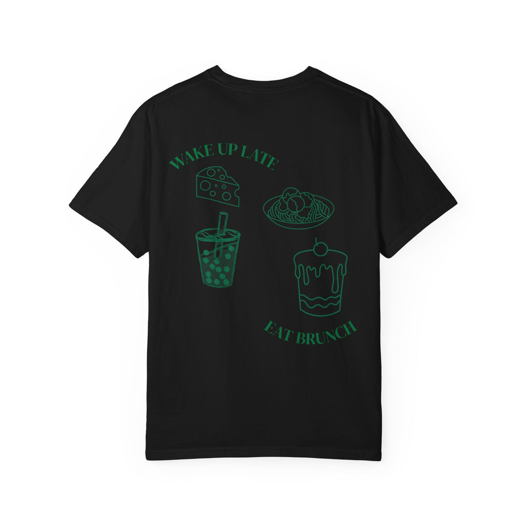 Brunch Vibes T-Shirt, Unisex Garment-Dyed Tee, Perfect for Lazy Mornings & Brunch Lovers, Gift for Foodies, Fun Weekend Wear|