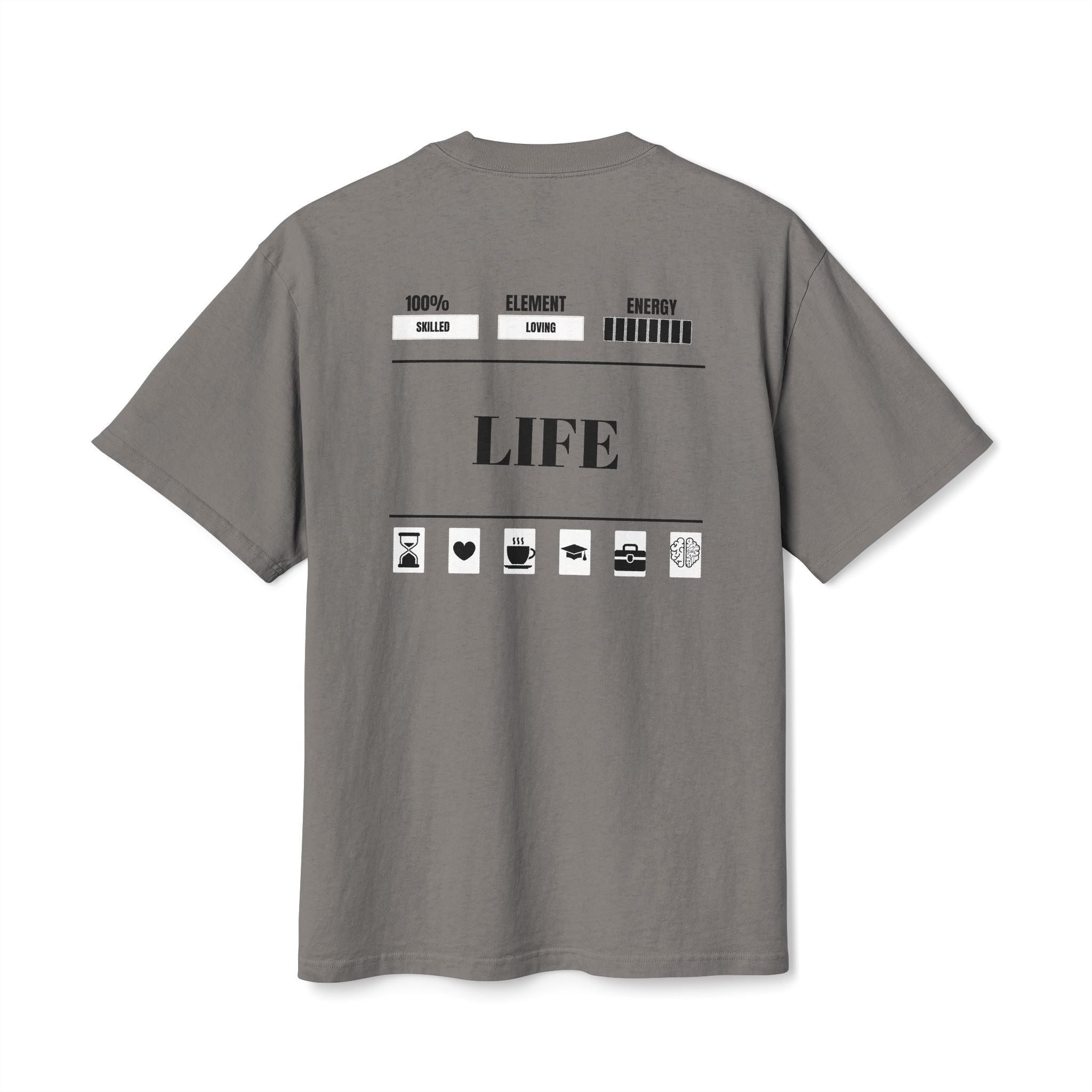 Unisex Heavy Faded Tee with Barcode & Life Design | Casual Wear, Gift for Him/Her, Aesthetic Tee, Everyday Comfort, Trendy Fashion