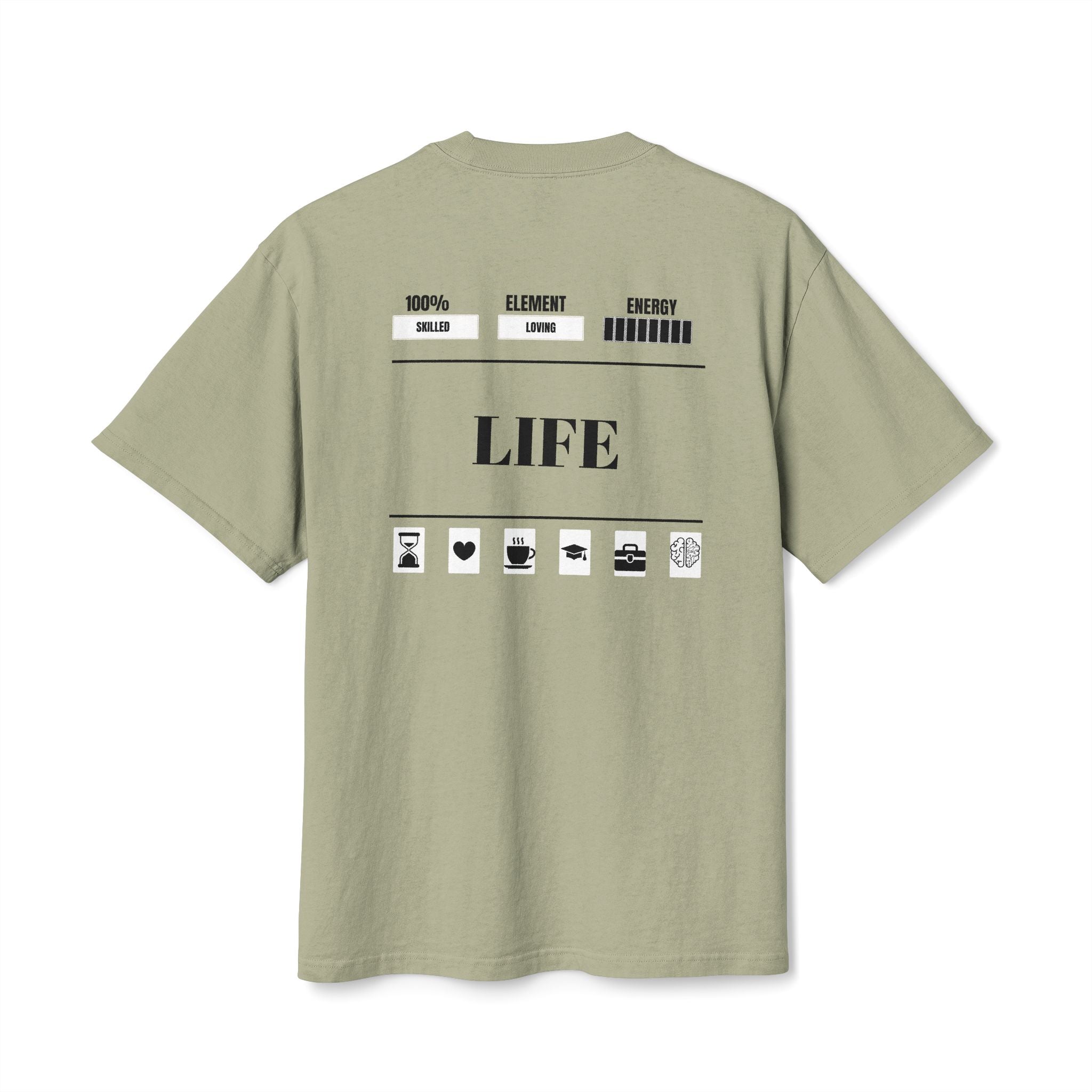 Unisex Heavy Faded Tee with Barcode & Life Design | Casual Wear, Gift for Him/Her, Aesthetic Tee, Everyday Comfort, Trendy Fashion