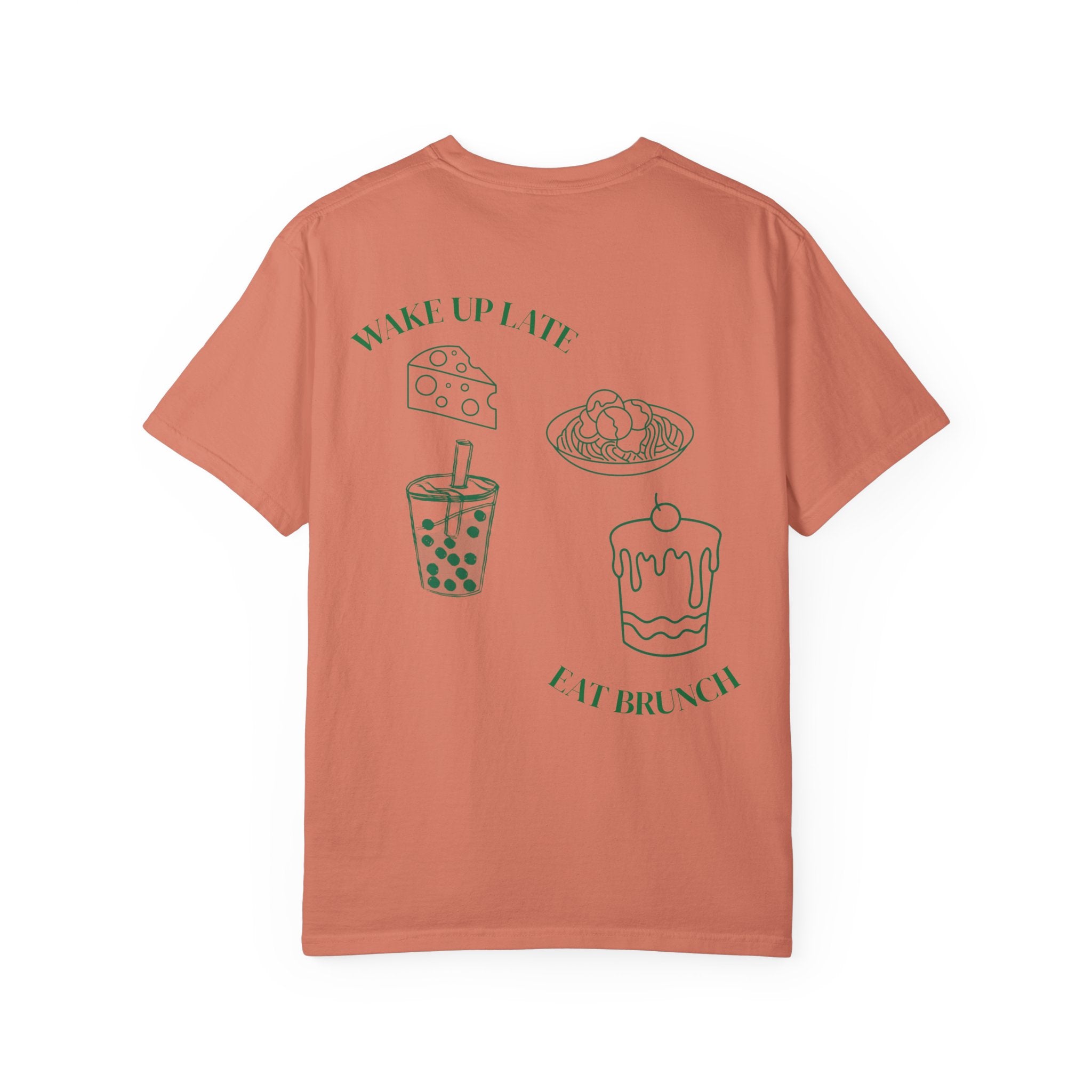 Brunch Vibes T-Shirt, Unisex Garment-Dyed Tee, Perfect for Lazy Mornings & Brunch Lovers, Gift for Foodies, Fun Weekend Wear|