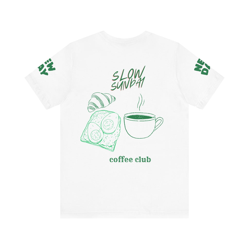 Coffee Lover's Tee, Casual Unisex T-Shirt for Coffee Fans, Perfect for Weekend Brunch, Slow Sundays, Gift for Coffee Lovers