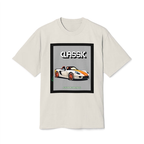 Classic Car Graphic Tee for Auto Enthusiasts, Vintage Style Shirt, Unisex Heavy Faded Tee, Gift for Car Lovers, Customizable Back