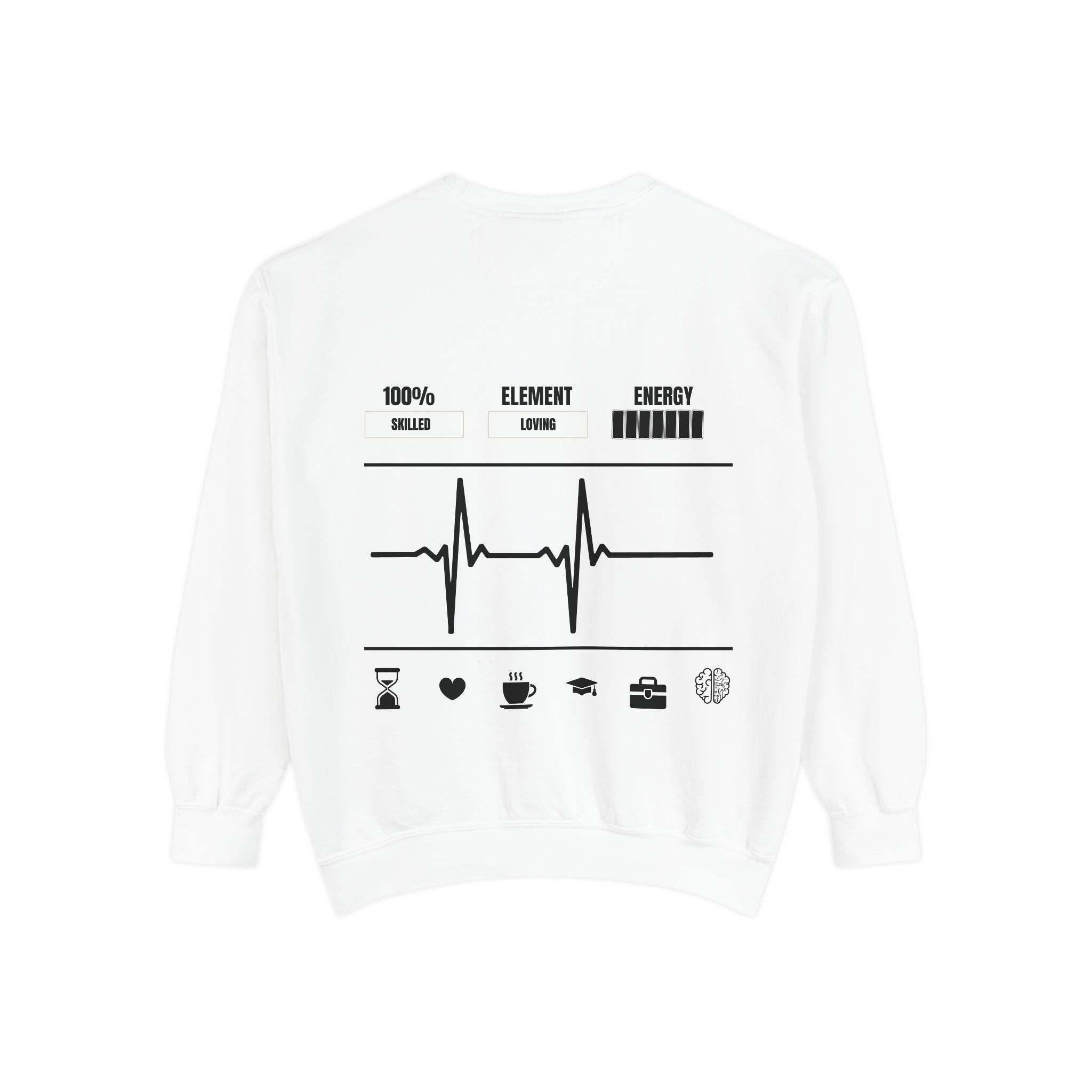 Barcode & Heartbeat Unisex Sweatshirt, Trendy Gift for Him/Her, Casual Wear, Cozy Loungewear, Perfect for Birthdays/Anniversaries/1