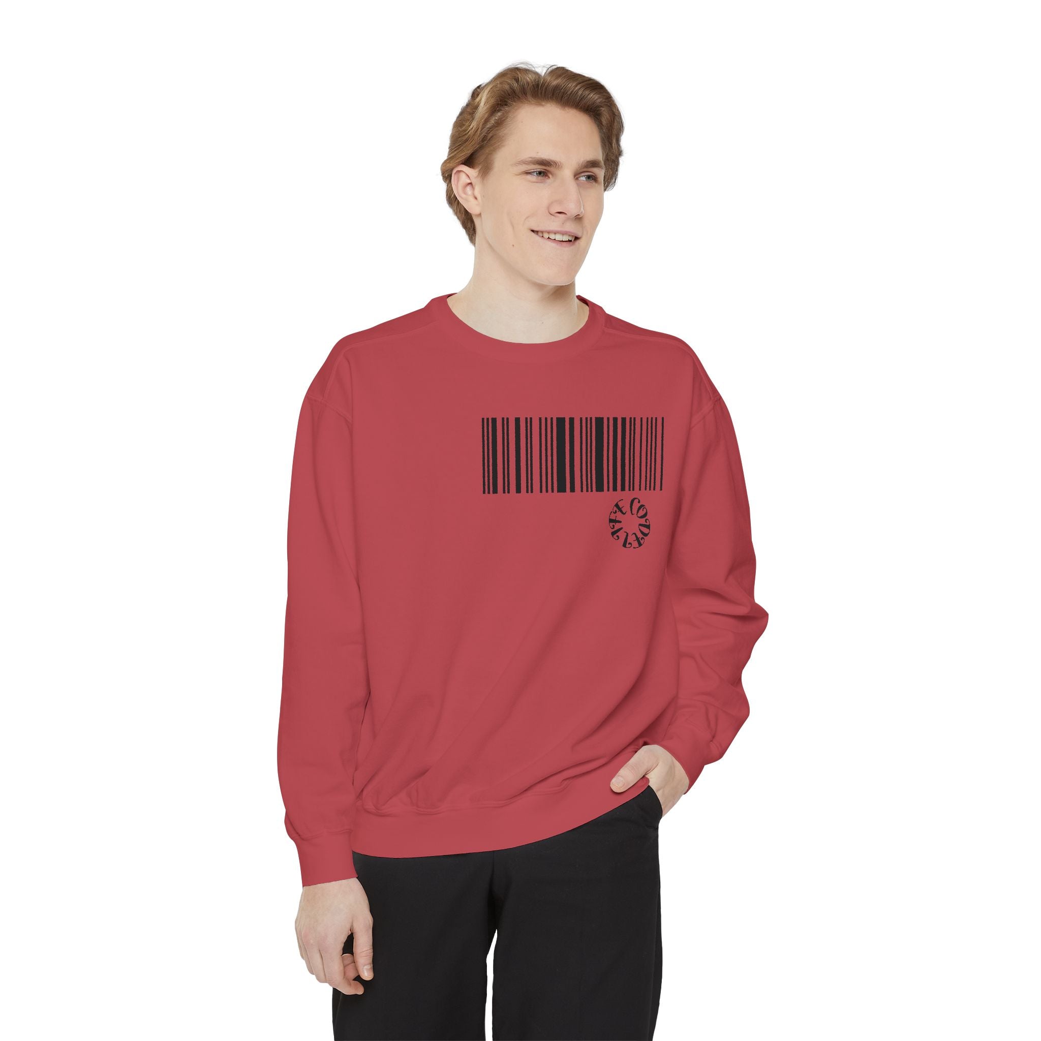 Barcode & Heartbeat Unisex Sweatshirt, Trendy Gift for Him/Her, Casual Wear, Cozy Loungewear, Perfect for Birthdays/Anniversaries/1