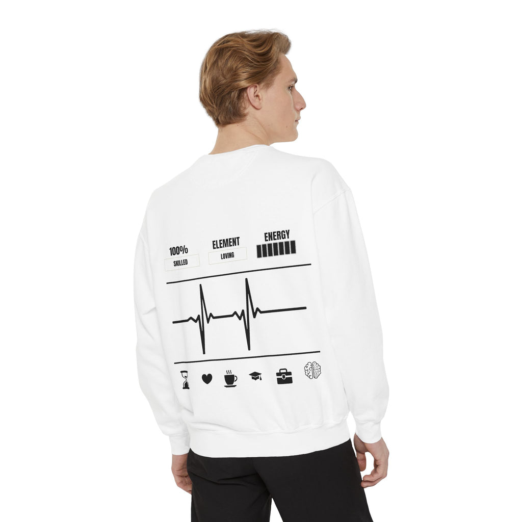 Barcode & Heartbeat Unisex Sweatshirt, Trendy Gift for Him/Her, Casual Wear, Cozy Loungewear, Perfect for Birthdays/Anniversaries/1