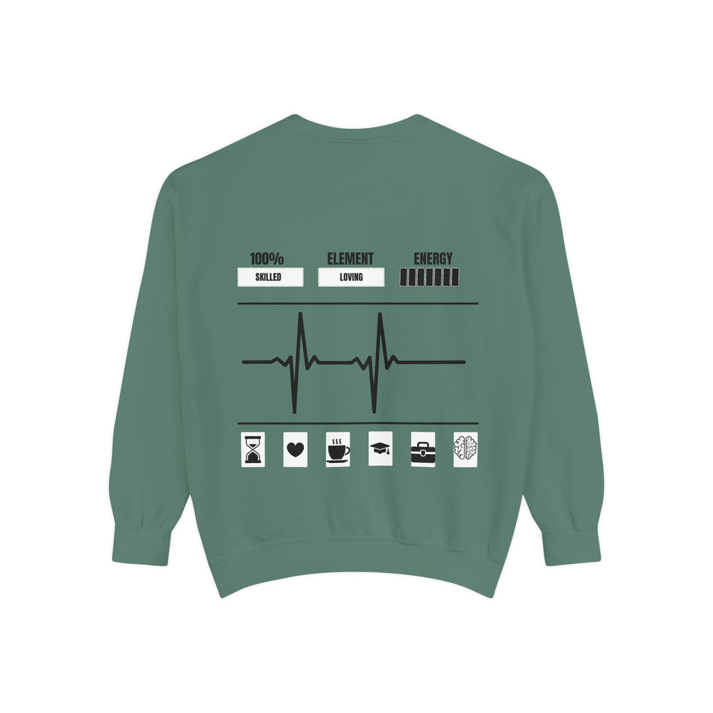 Barcode & Heartbeat Unisex Sweatshirt, Trendy Gift for Him/Her, Casual Wear, Cozy Loungewear, Perfect for Birthdays/Anniversaries/1