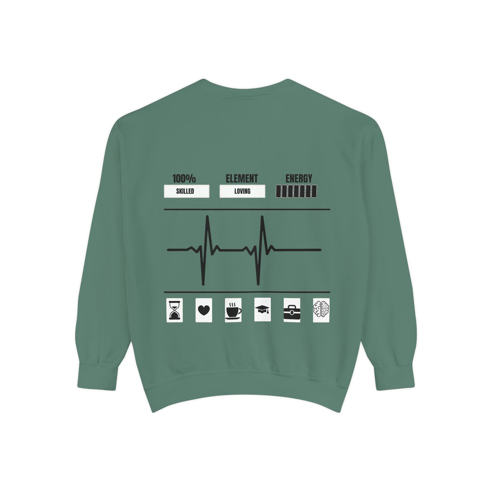 Barcode & Heartbeat Unisex Sweatshirt, Trendy Gift for Him/Her, Casual Wear, Cozy Loungewear, Perfect for Birthdays/Anniversaries/1