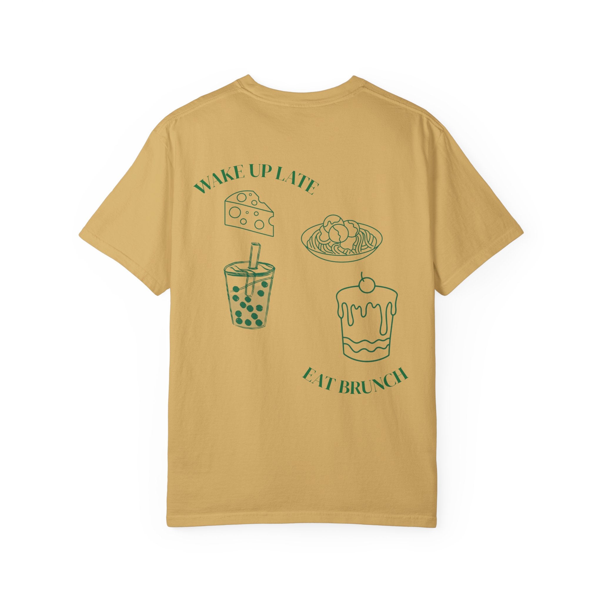 Brunch Vibes T-Shirt, Unisex Garment-Dyed Tee, Perfect for Lazy Mornings & Brunch Lovers, Gift for Foodies, Fun Weekend Wear|