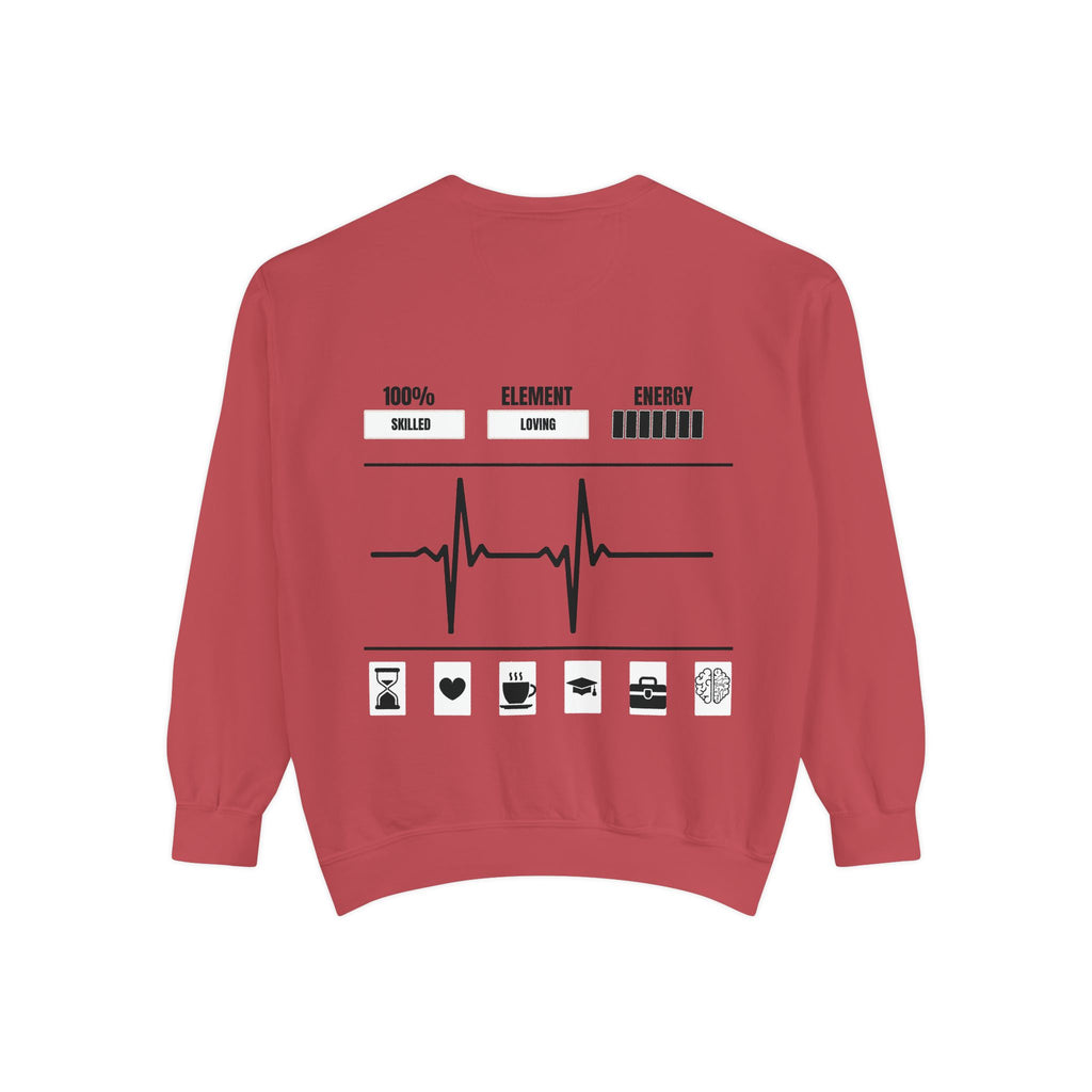 Barcode & Heartbeat Unisex Sweatshirt, Trendy Gift for Him/Her, Casual Wear, Cozy Loungewear, Perfect for Birthdays/Anniversaries/1