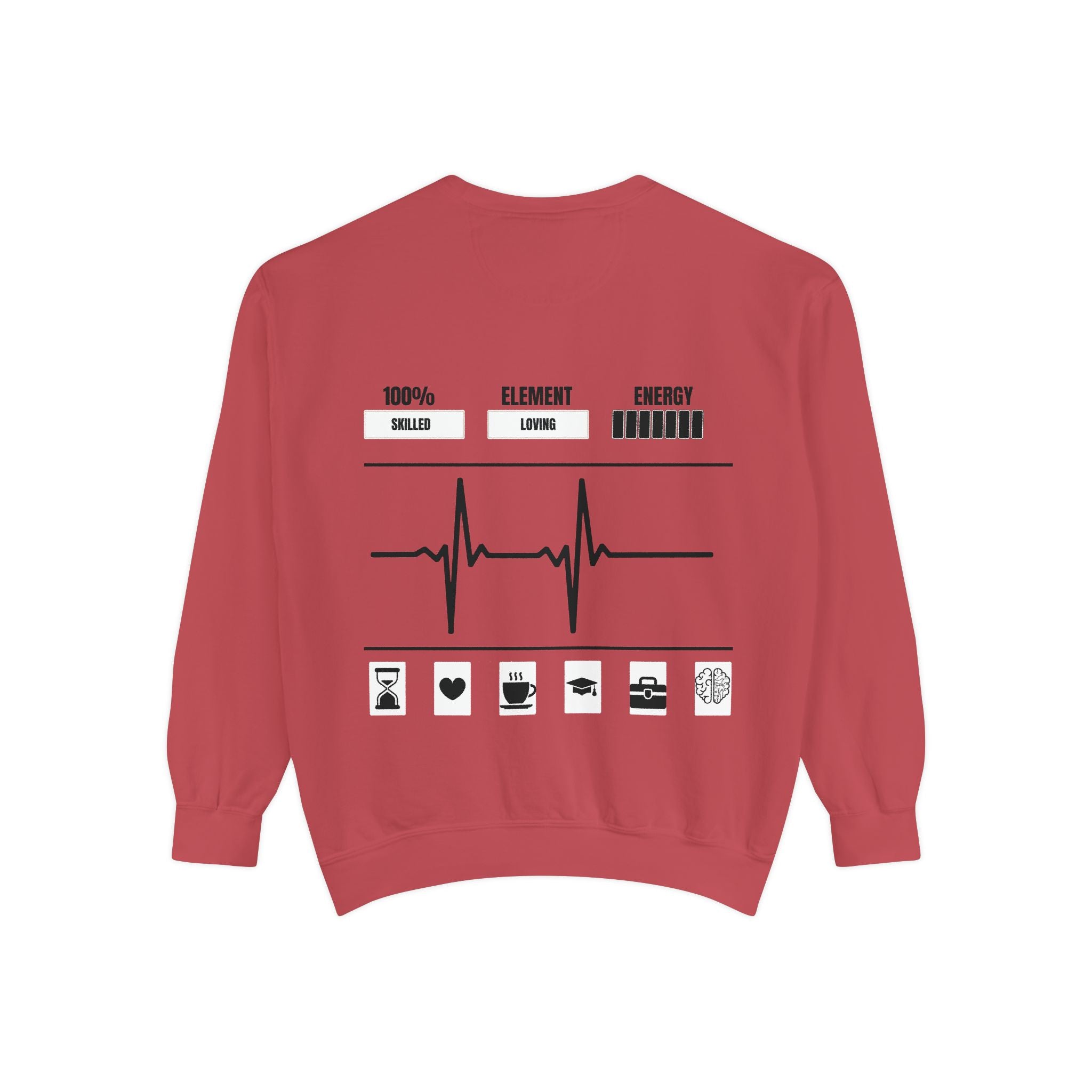 Barcode & Heartbeat Unisex Sweatshirt, Trendy Gift for Him/Her, Casual Wear, Cozy Loungewear, Perfect for Birthdays/Anniversaries/1
