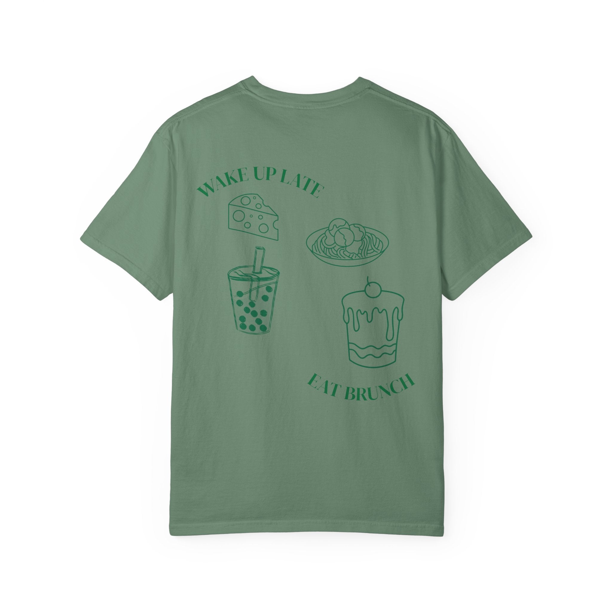 Brunch Vibes T-Shirt, Unisex Garment-Dyed Tee, Perfect for Lazy Mornings & Brunch Lovers, Gift for Foodies, Fun Weekend Wear|