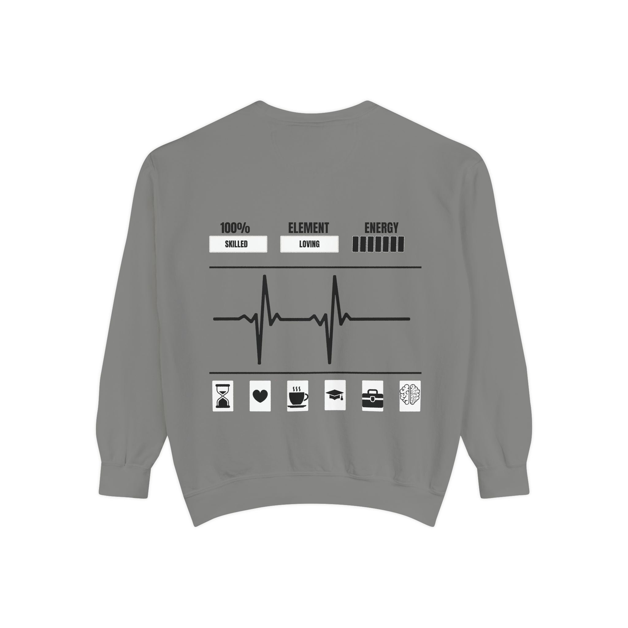 Barcode & Heartbeat Unisex Sweatshirt, Trendy Gift for Him/Her, Casual Wear, Cozy Loungewear, Perfect for Birthdays/Anniversaries/1