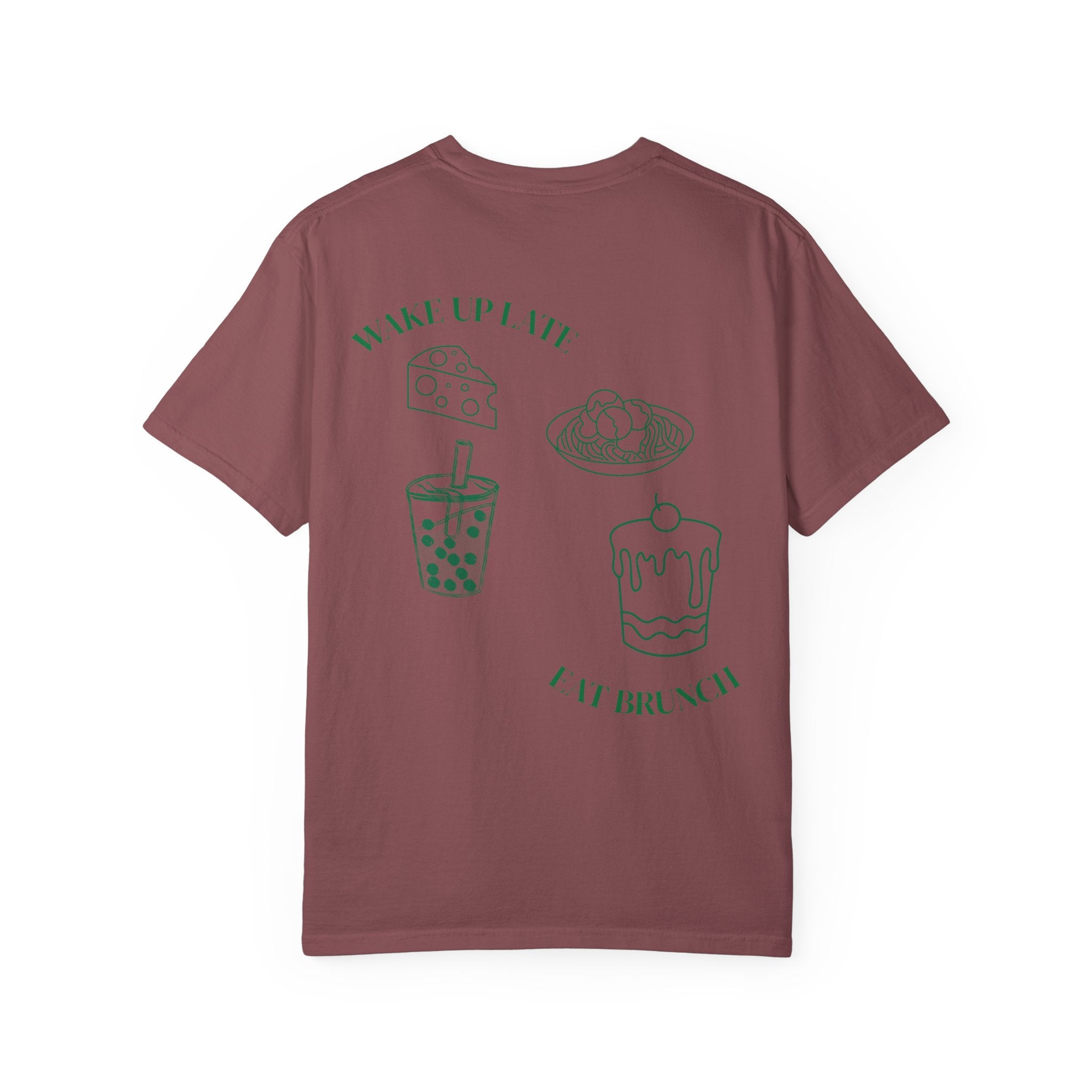 Brunch Vibes T-Shirt, Unisex Garment-Dyed Tee, Perfect for Lazy Mornings & Brunch Lovers, Gift for Foodies, Fun Weekend Wear|