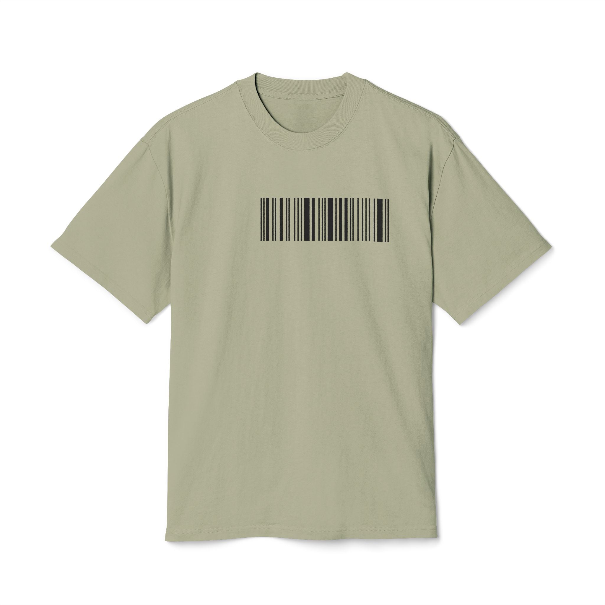 Unisex Heavy Faded Tee with Barcode & Life Design | Casual Wear, Gift for Him/Her, Aesthetic Tee, Everyday Comfort, Trendy Fashion