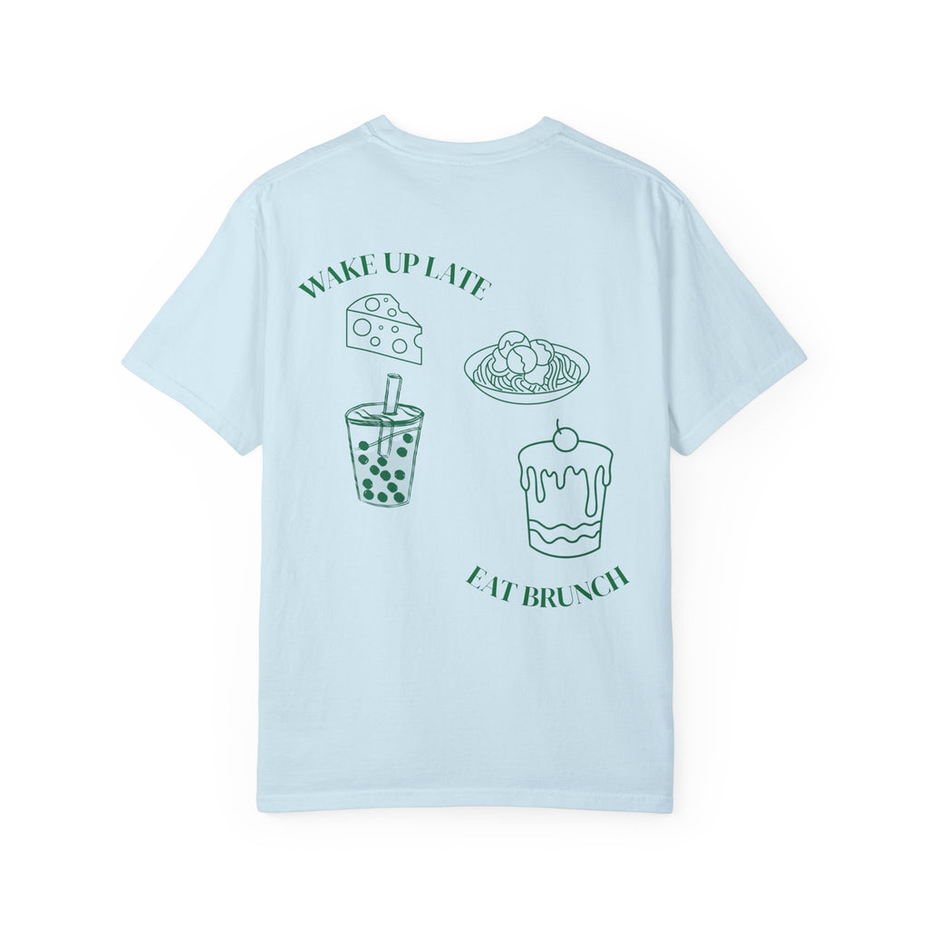 Brunch Vibes T-Shirt, Unisex Garment-Dyed Tee, Perfect for Lazy Mornings & Brunch Lovers, Gift for Foodies, Fun Weekend Wear|