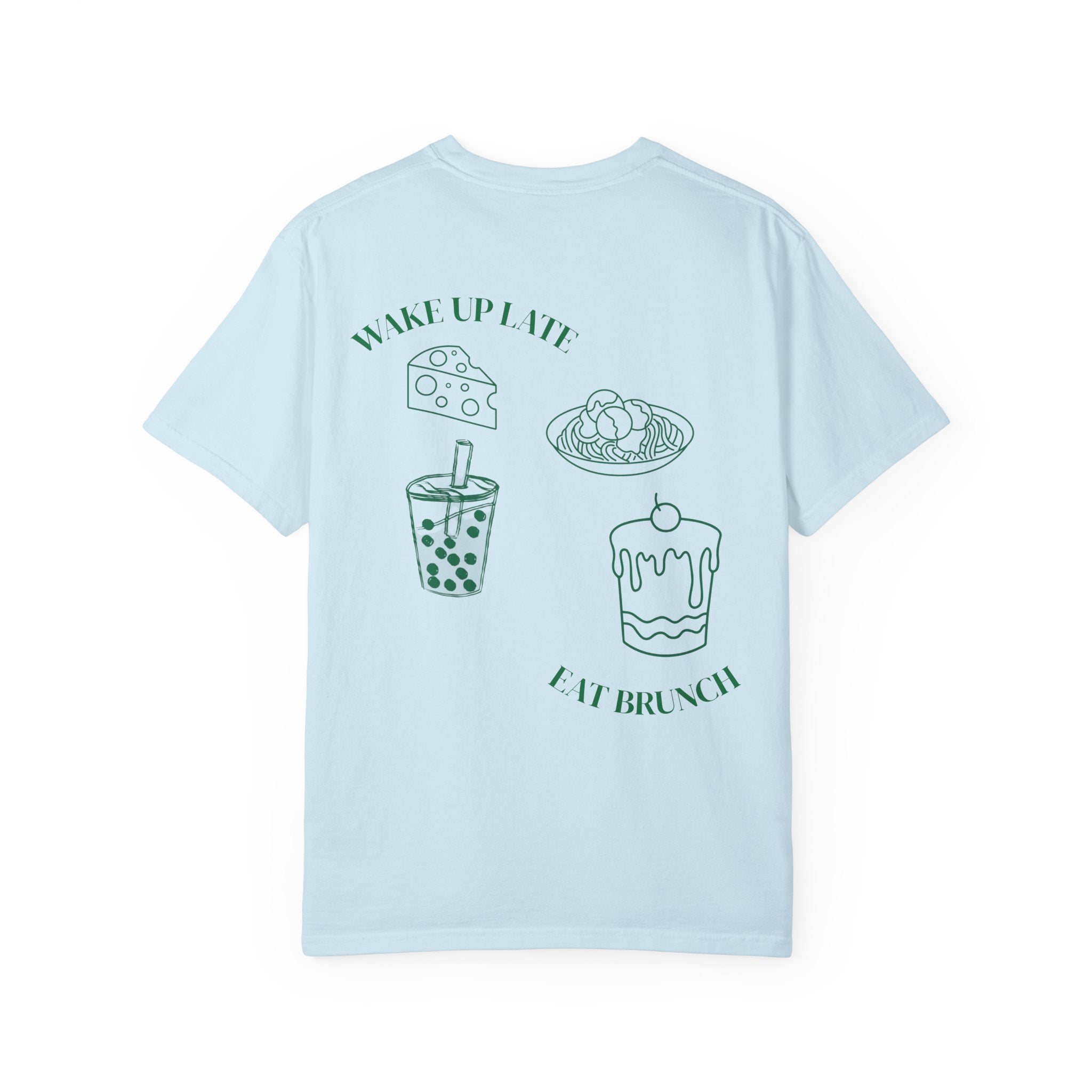 Brunch Vibes T-Shirt, Unisex Garment-Dyed Tee, Perfect for Lazy Mornings & Brunch Lovers, Gift for Foodies, Fun Weekend Wear|