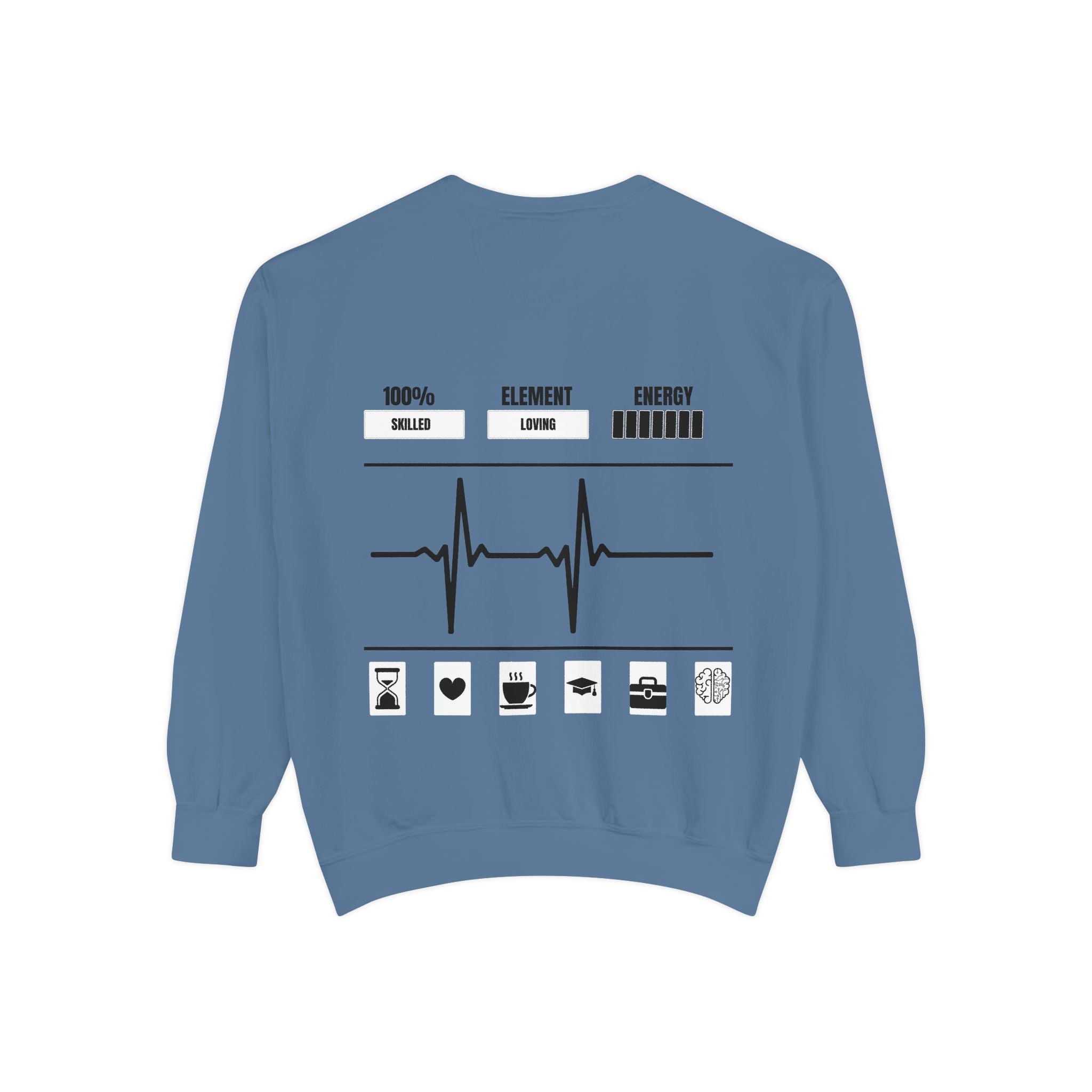Barcode & Heartbeat Unisex Sweatshirt, Trendy Gift for Him/Her, Casual Wear, Cozy Loungewear, Perfect for Birthdays/Anniversaries/1