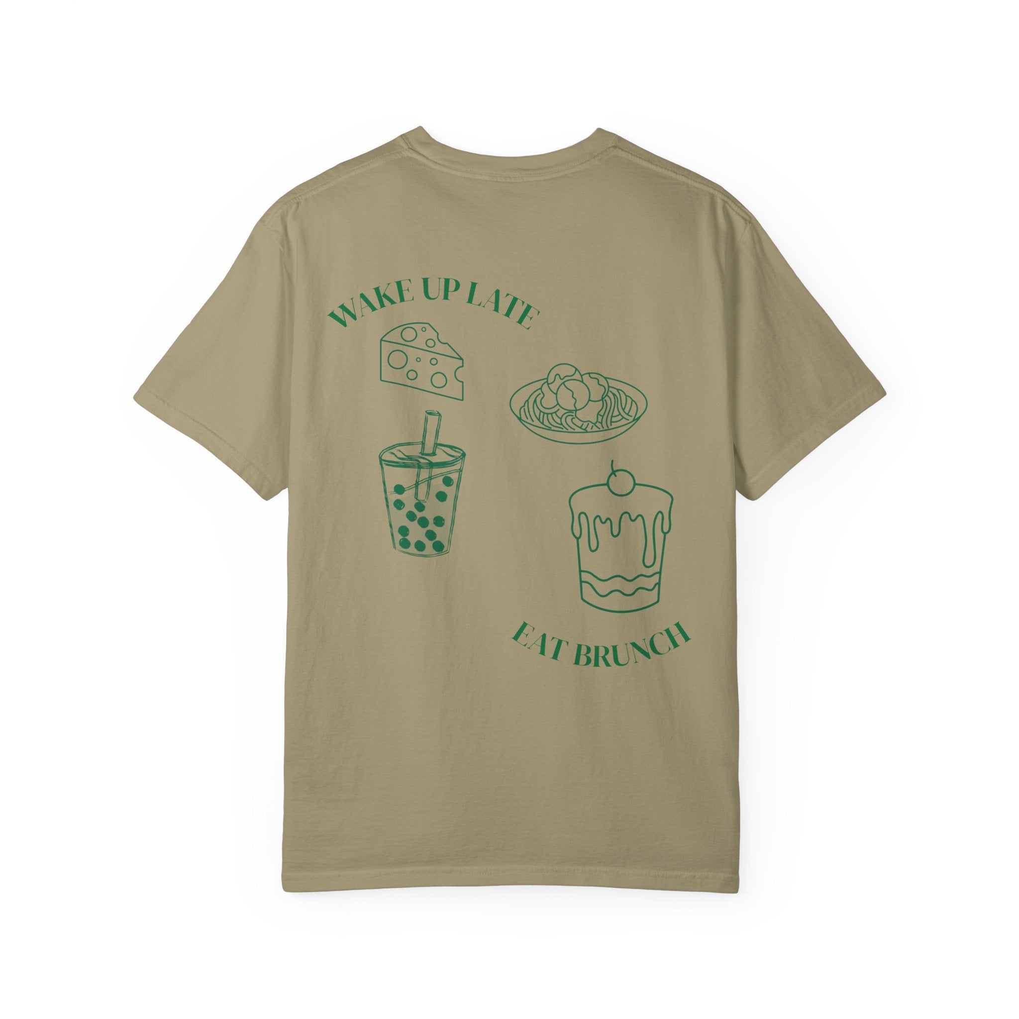 Brunch Vibes T-Shirt, Unisex Garment-Dyed Tee, Perfect for Lazy Mornings & Brunch Lovers, Gift for Foodies, Fun Weekend Wear|